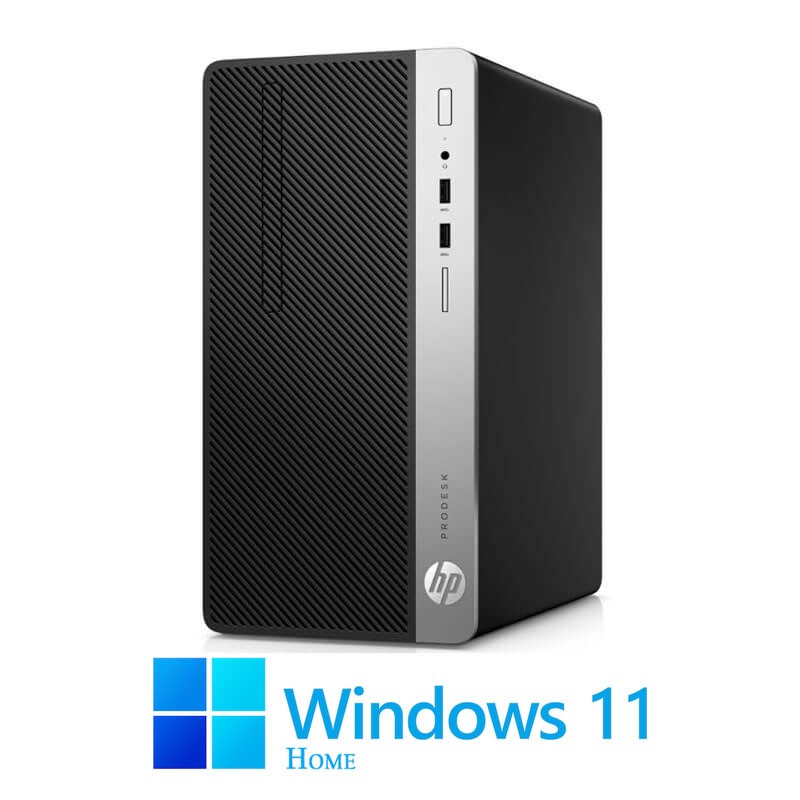 Calculatoare HP ProDesk 400 G5 MT, Hexa Core i5-8500, 16GB DDR4, SSD, Win 11 Home