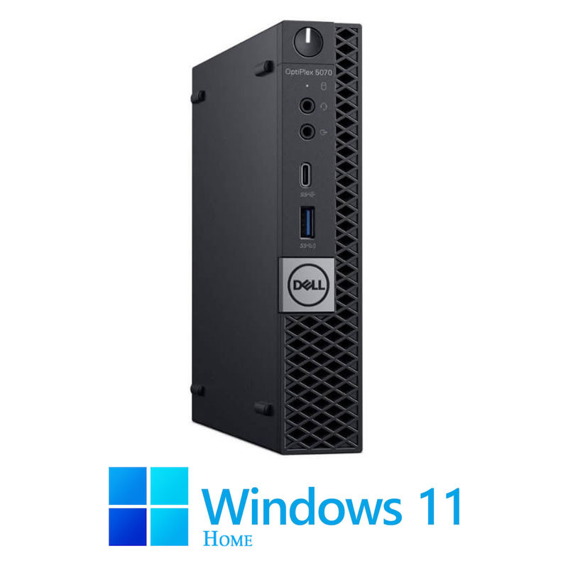 Mini Calculatoare Dell OptiPlex 5070, Hexa Core i5-8400T, 16GB DDR4, 256GB SSD, Win 11 Home
