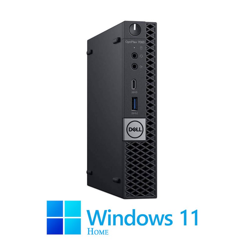 Mini Calculatoare Dell OptiPlex 7060, Hexa Core i5-9500, 16GB DDR4, 256GB SSD, Win 11 Home