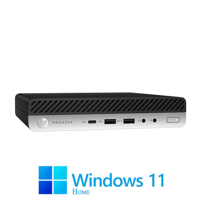 Mini Calculatoare HP ProDesk 600 G5, Hexa Core i5-9500T, 16GB DDR4, SSD, Win 11 Home