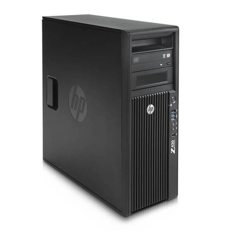 Statie grafica second hand HP Z420, Hexa Core E5-1650, 32GB DDR3, SSD, Quadro K4000 3GB